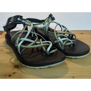 Chaco ZX/3‎ Women's Sz 10 Chuckwalla Sandals Aqua Green Blue Hiking Excellent